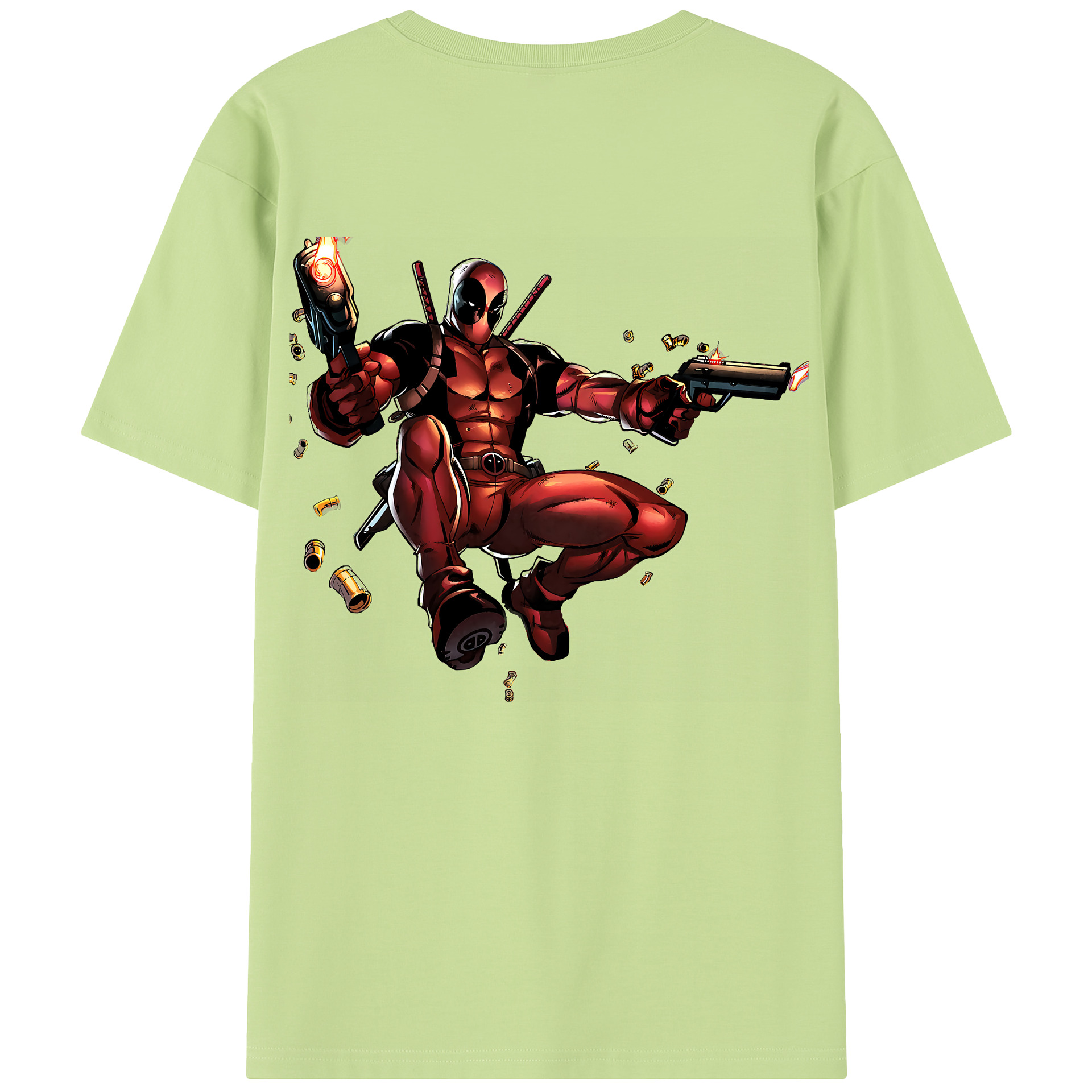 （画像用） Deadpool デッドプール 綿100％半袖Tシャツ（背面プリント）